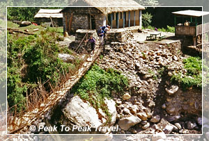 Bridge on way to Annapurna Base Camp