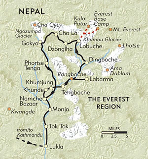 Mount Everest Region Map