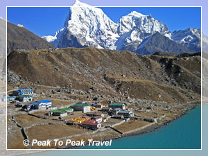 Gokyo Valley village and lake