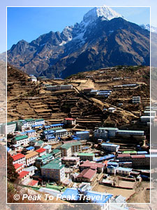 Gokyo Valley village and lake