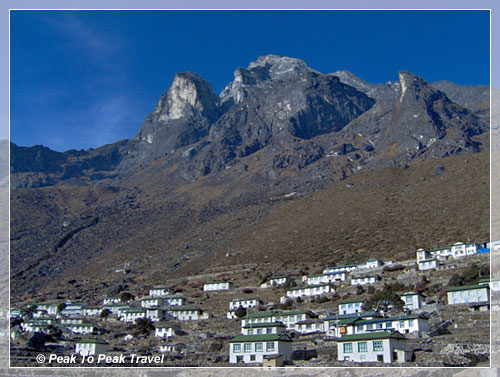 Khumjung Village and Mt. Khumbi Hul Lha